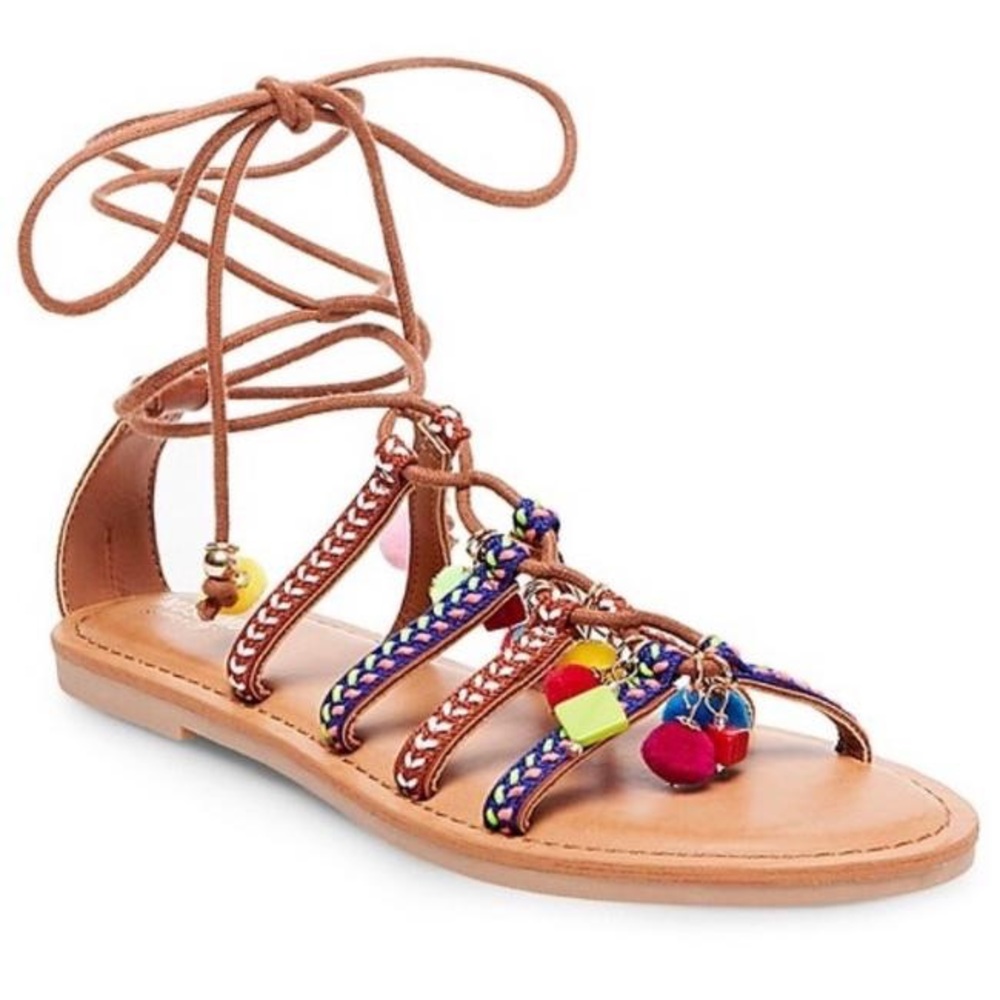 [Mossimo Supply Co.] Gladiator Pom Pom Sandals